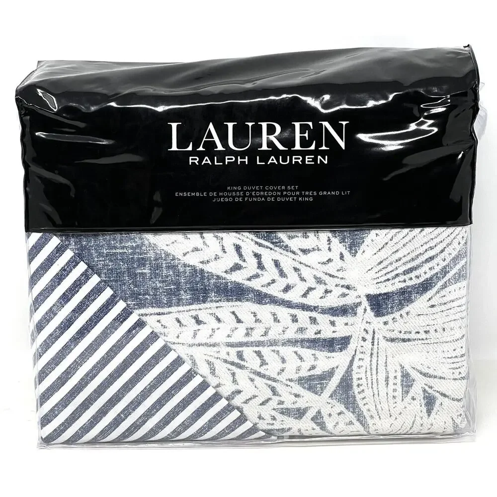 Ralph Lauren EVAN Botanical Palm KING Duvet Set 3 pcs. $385 NIP